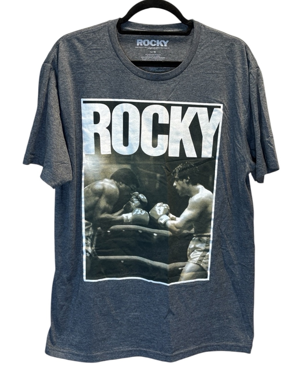 Rocky Short-Sleeve Graphic Tee in Charcoal Gray
